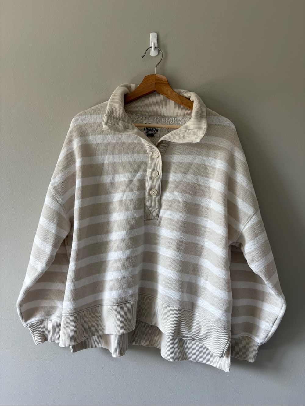 American Eagle Stripped Oversized Sweater
